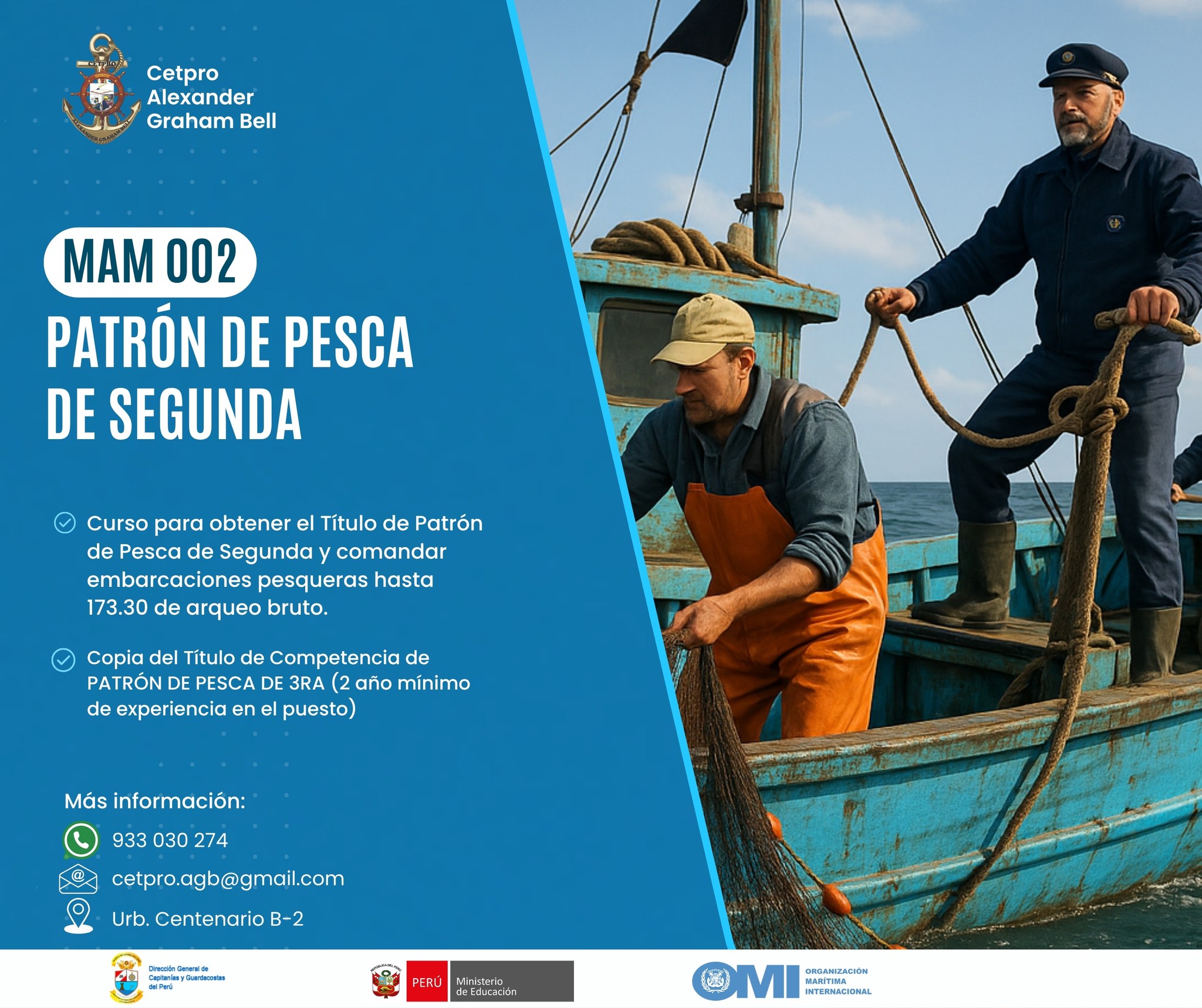 Patron de pesca de segunda